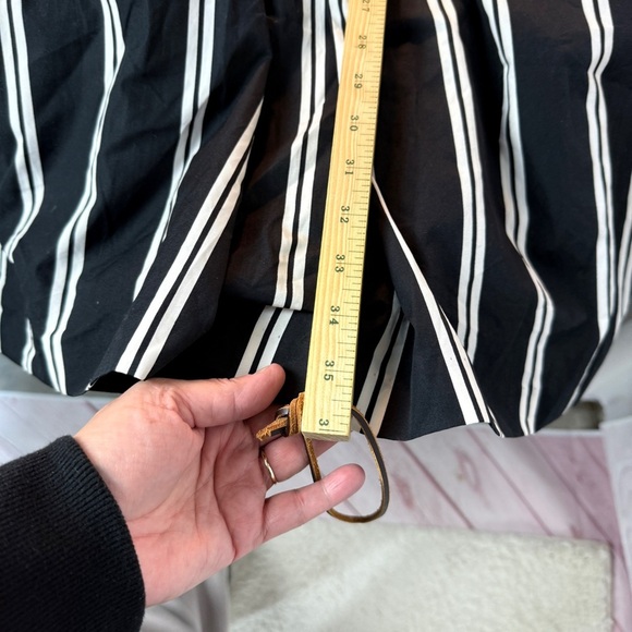 Alice + Olivia Black White 3/4 Sleeve midi Dress wedding guest shower size 6 - Picture 14 of 16